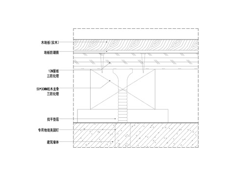  实木地板详图大样 