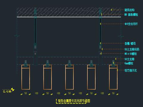  矩形金属管节点大样图 