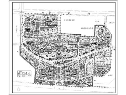 小區(qū)道路景觀規(guī)劃圖 
