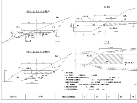  陡坡路堤及填挖交界节点图 