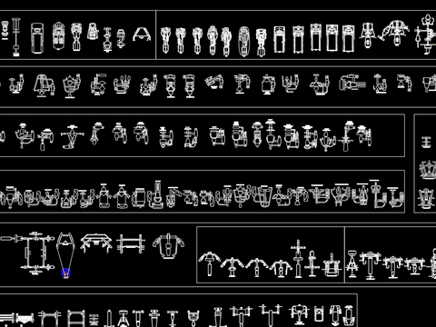  健身器材模块cad图库 