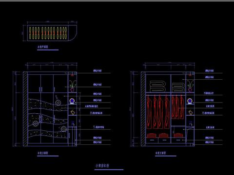  定制衣柜设计CAD图库 