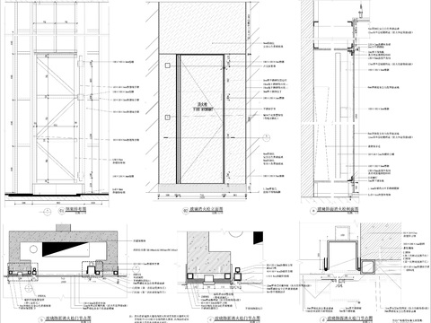  玻化砖饰面消火栓做法详图 