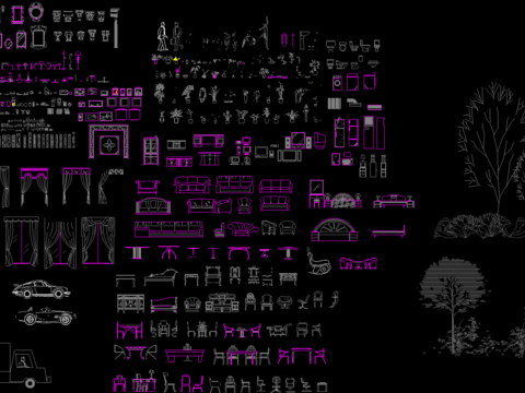  综合立面装修CAD图库 