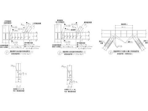  消能梁段与柱连接时的构造cad大样图 