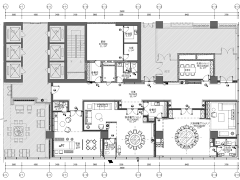  丹健国际-临沂奥正私宴会所cad施工图 