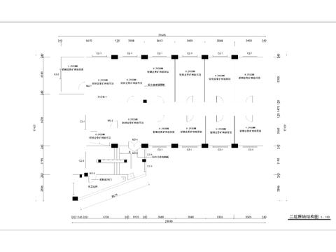  烟厂行政楼办公处cad施工图 