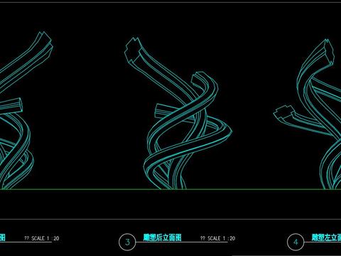  特色雕塑CAD图库 