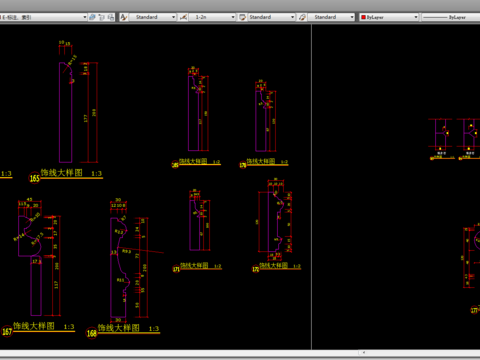  石膏线大样图CAD施工图 