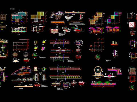  园林景观规划cad施工图 