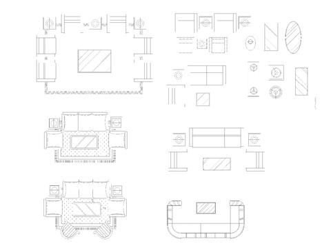  超全室内外CAD图块合集 沙发 桌椅 会议桌 办公桌 地毯cad图库 