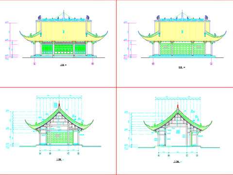  廟宇cad圖紙 