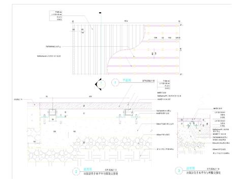  标准木平台详图 平面剖面图 节点大样图 
