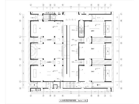 藝術(shù)館展廳設(shè)計(jì)cad施工圖 