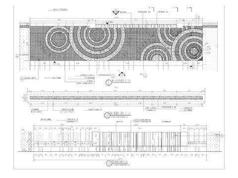  跌水景墙详图 平面剖面图 节点大样图 