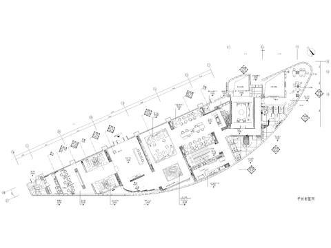  880㎡售楼处cad平面图 