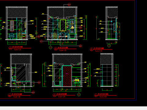  卫生间cad节点大样图 