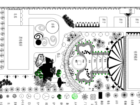 某中学环境设计cad施工图 