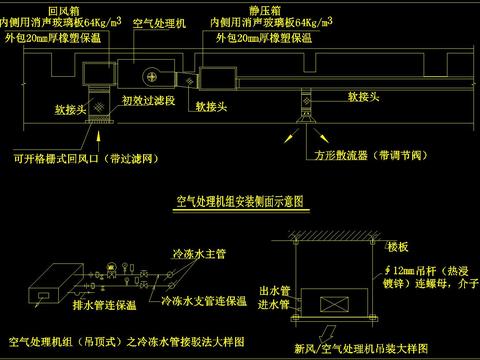  室内中央空调cad大样图 
