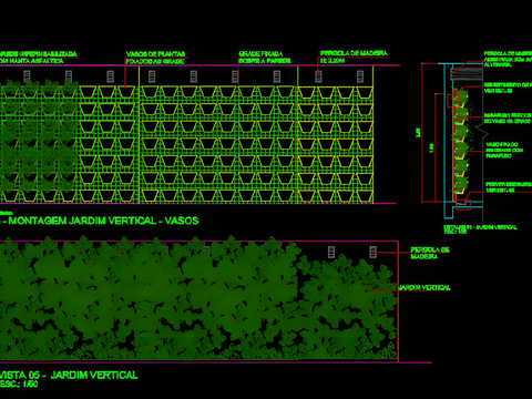  篱笆墙CAD施工图 
