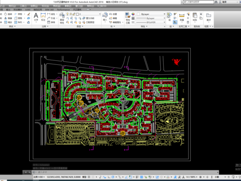 小区环境规划景观cad平面图 