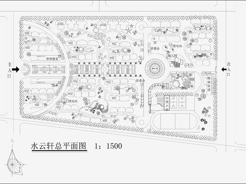  小區(qū)規(guī)劃景觀CAD施工圖 