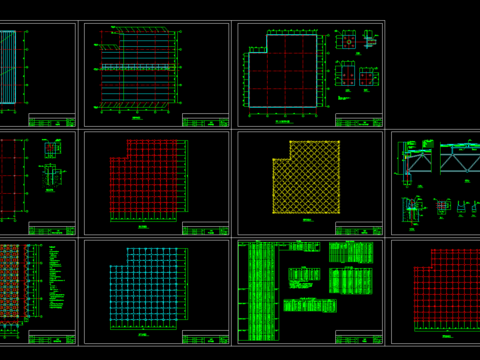  网架图全套图纸 
