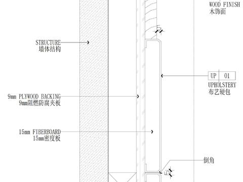  木饰面木挂板吸音板cad大样图 