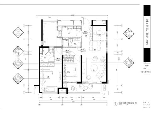  两室一厅小户型室内施工图 