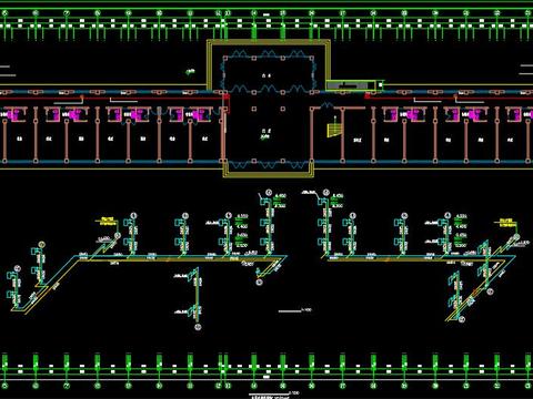  采暖通风cad施工图 