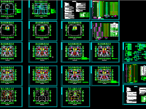  17层住宅电气cad施工图 