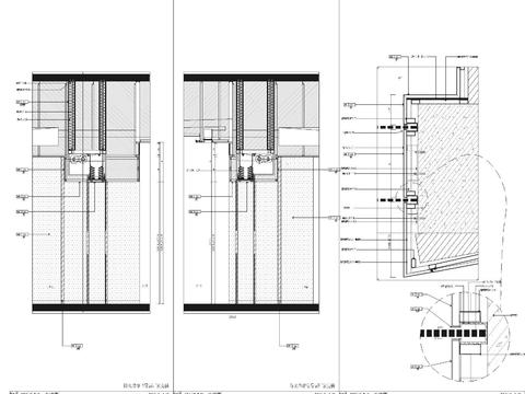  防火卷帘节点cad大样图 