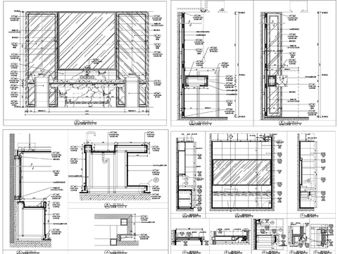  洗手池洗手台台盆柜CAD施工图 