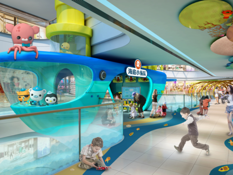  万达广场儿童主题街区cad施工图 