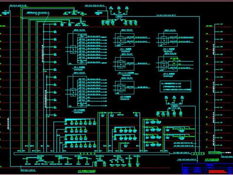  商场电气cad施工图 