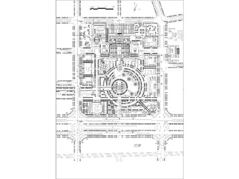  桂林市行政中心規(guī)劃CAD施工圖 