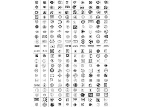  地面拼花CAD图库 