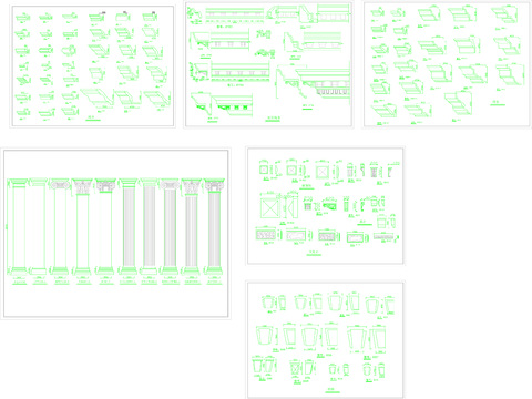  欧式构件CAD图库 