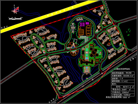  机关单位绿化景观cad施工图 