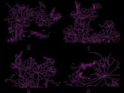  中传传统雕花cad图库 