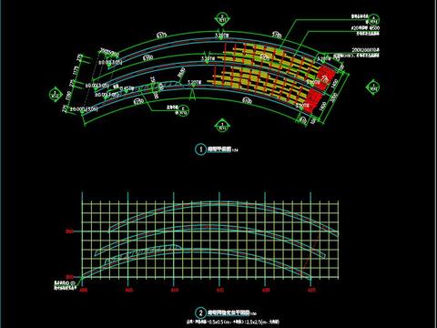  异型钢廊架节点大样 