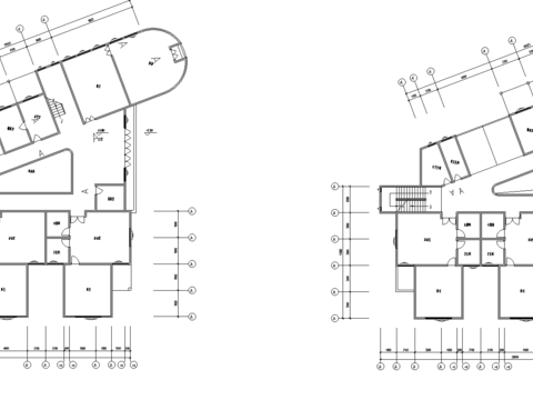  幼儿园平立面图cad图库 