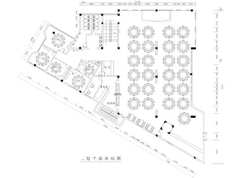  大酒店酒楼cad施工图 
