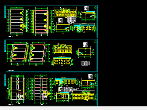  三栋二层临街小店面建施 