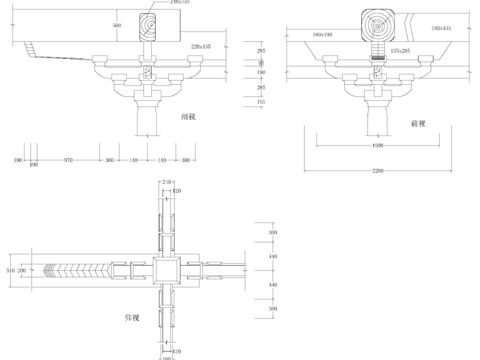  斗拱分部详节点大样图 