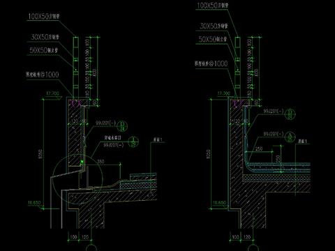  现代 建筑 屋面做法节点大样 