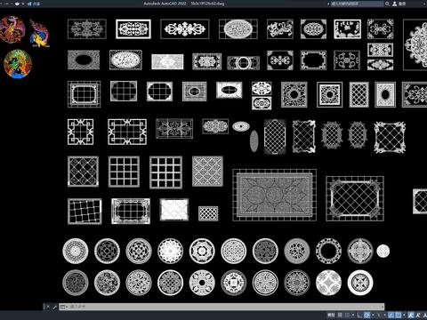  地面拼花 拼花 图案 花纹 图例cad图库 