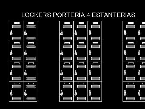  储物柜CAD立面图 