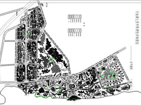  天池湖七里坪修建性详细规划cad施工图 