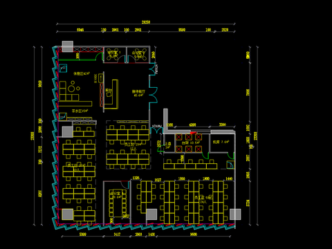  办公室cad平面图 
